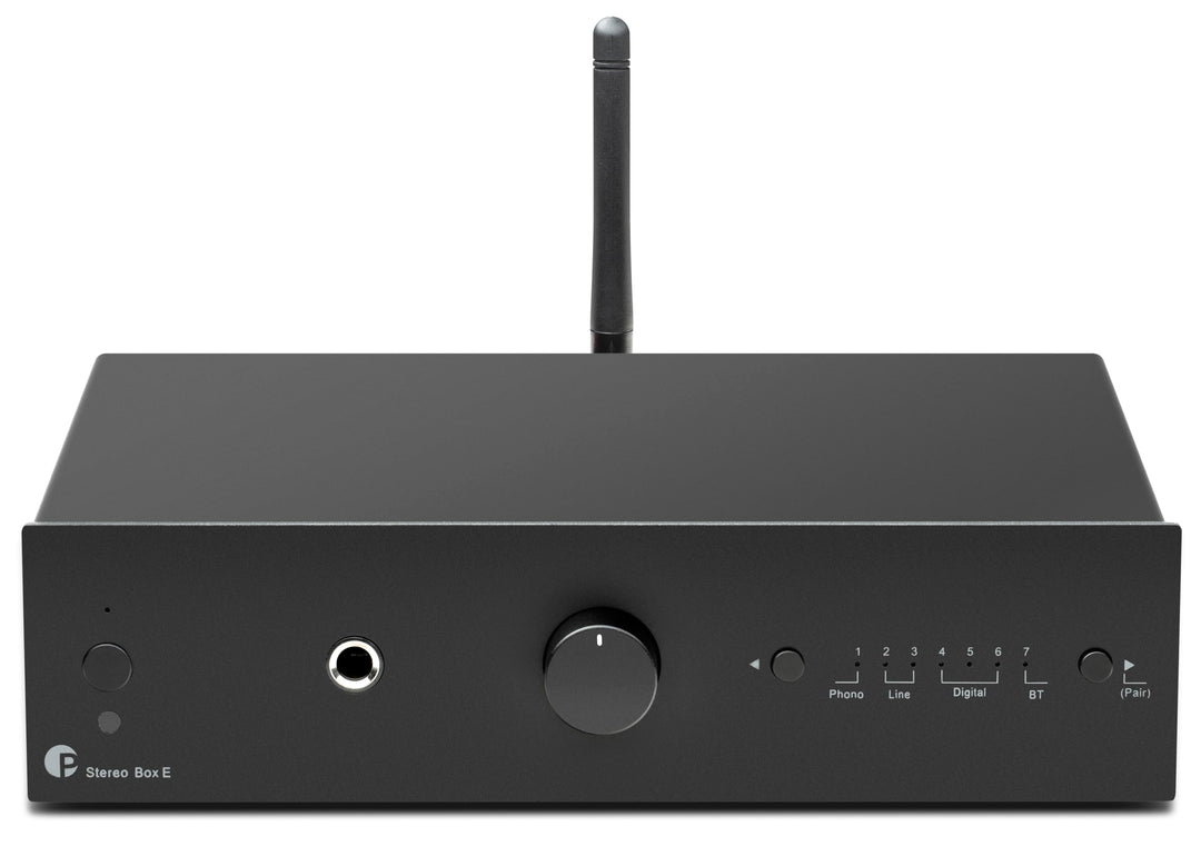 Pro-Ject Stereo Box E, Kompakter integrierter Hi-Fi-Stereo-Verstärker mit BT 5.0, Subwoofer Ausgang,