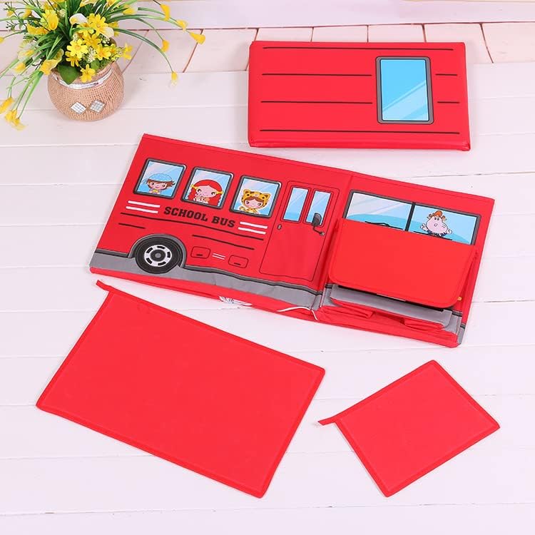 RHP Sitzbox Sitzhocker Kinder, Staubox mit Deckel, Spielzeug, faltbar, Polizei, Schulbus, Eiswagen,