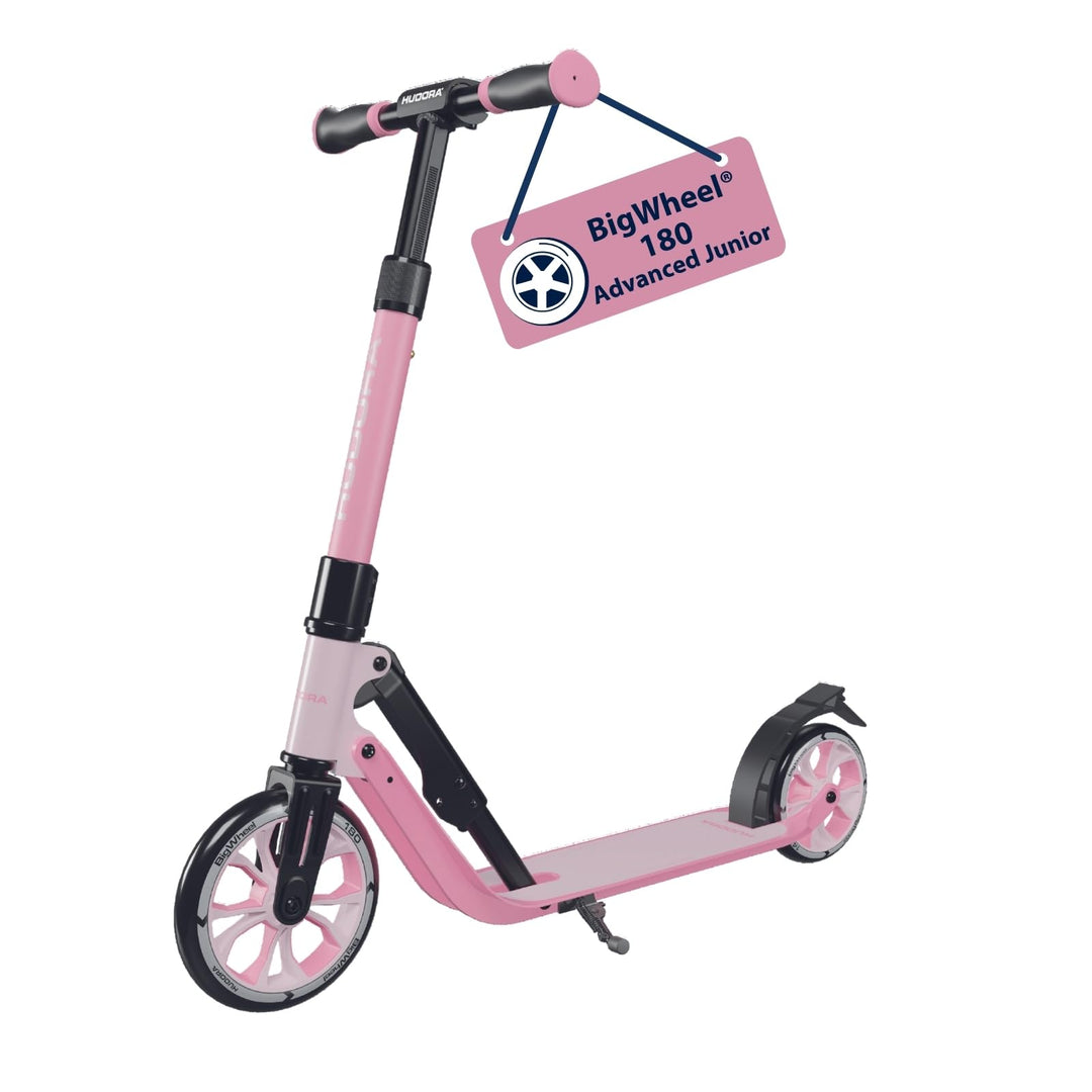 HUDORA BigWheel® 180 Advanced Junior - Hochwertiger & sicherer Kinder Roller ab 3 Jahre - Zusammenkl
