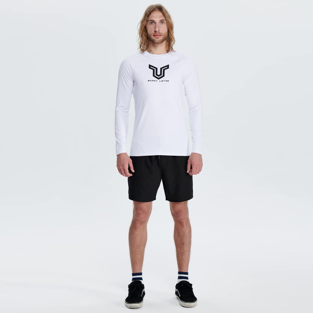 HUGE SPORTS Herren Festes Rashguard Langarm Surfen Schwimmshirt Langarmshirt alle Outdoor Aktivitäte