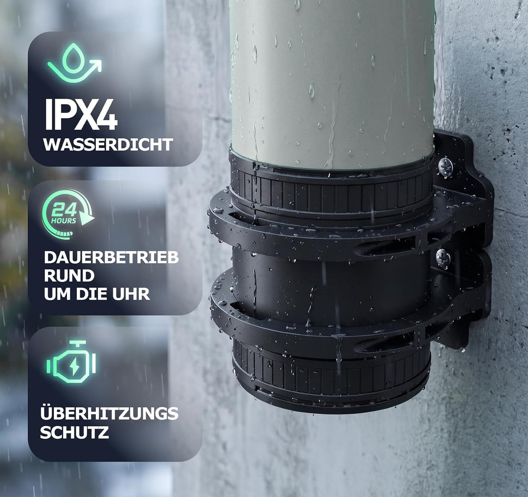 Bidirektionaler Rohrventilator 100mm mit 6 Stufen, Fernbedienung – Leise Rohrlüfter mit Überhitzungs