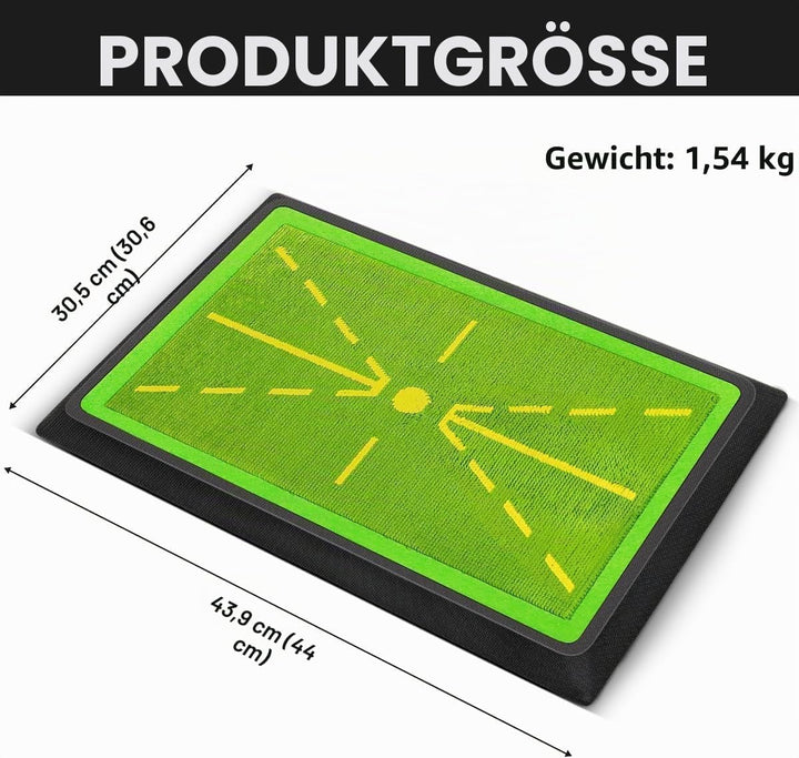 SWINGTEK Golfschwungmatte, robustes Pitchgabelbrett, 30,5 x 43,2 cm, Golf-Trainingsmatte für Schwung