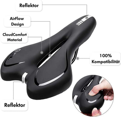 Cloud Comfort Speed 2.0 Sattel Herren Fahrradsattel Bequem Weich Memory Schaum Radsattel Mit Rotem W
