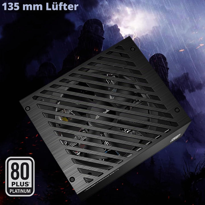 LC-Power LC1000P 80 Plus Platinum Vollmodulares Netzteil mit 850W Leistung und 10 PCI-Express-Anschl