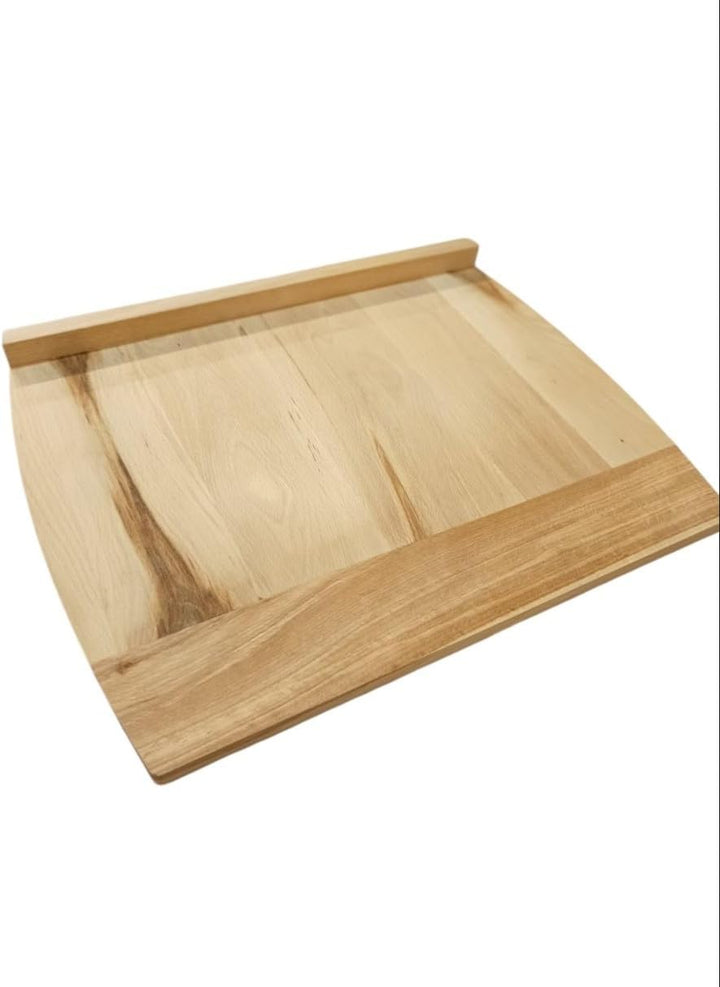 EFO Schneidebrett XL 47x37 cm | Schneidebrett mit Anschlagkante aus Buchenholz | Grosses Küchenbrett