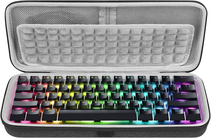 Geekria Shield 60% kompakte Tastaturhülle, Hartschale, Reisetragetasche für 61 Tasten, kompakt, mech