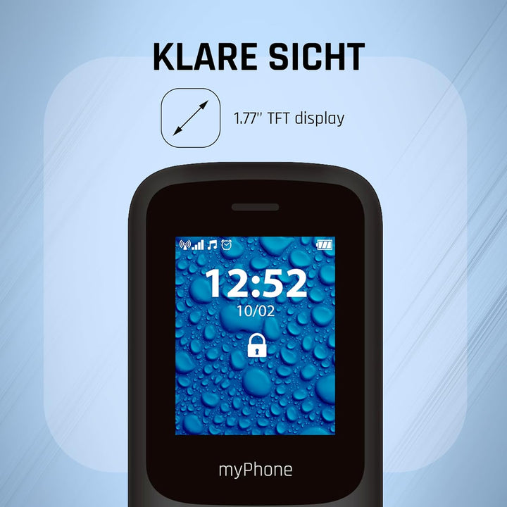 myPhone 2220 Tastentelefon, grosse Tasten, Farbdisplay 1,77", Akku 600 mAh, Fackel, Radio, mp3, Dual