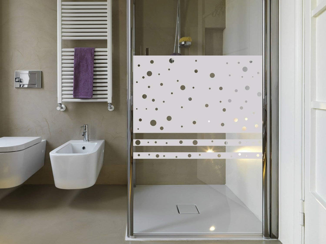 GRAZDesign Fensterfolie Milchglas selbstklebend - Blickdichte Sichtschutzfolie Glasfolie/Motiv: viel