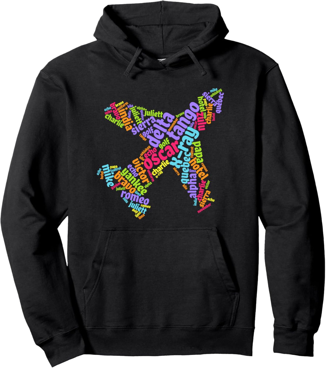 Flugzeug Pilotenalphabet Pilot Flugschüler Flugschule Pullover Hoodie