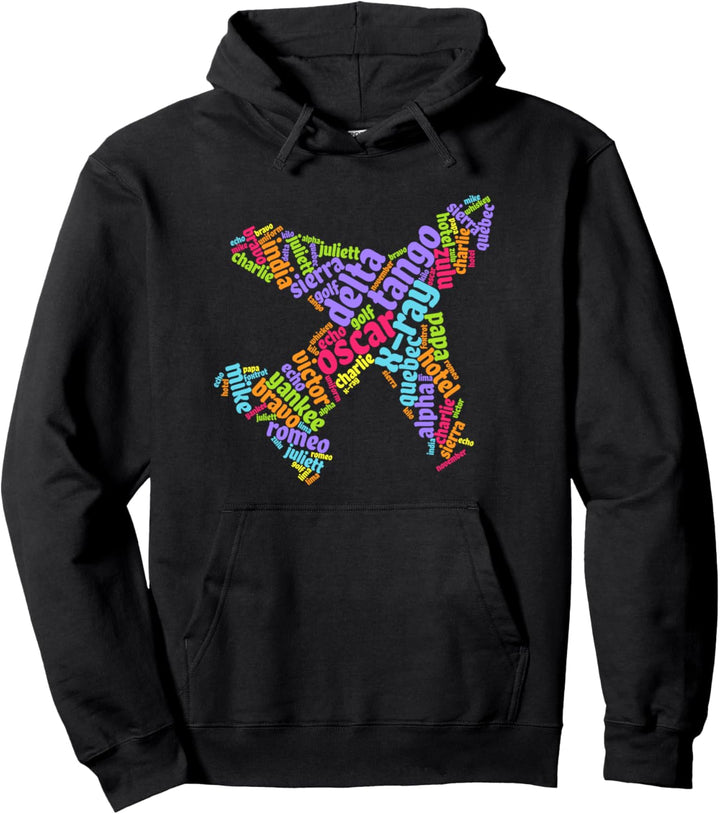 Flugzeug Pilotenalphabet Pilot Flugschüler Flugschule Pullover Hoodie