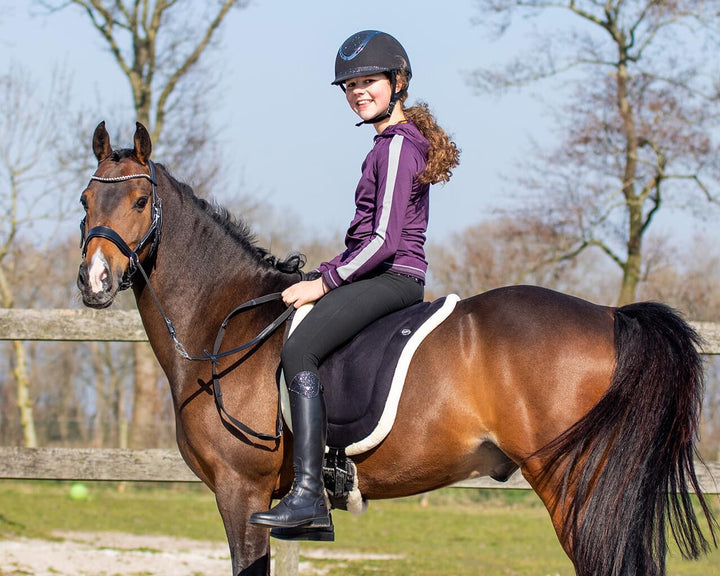 QHP Bareback Pad Sattelkissen, Grösse:WB, Farbe:schwarz Plein Schwarz, Plein Schwarz