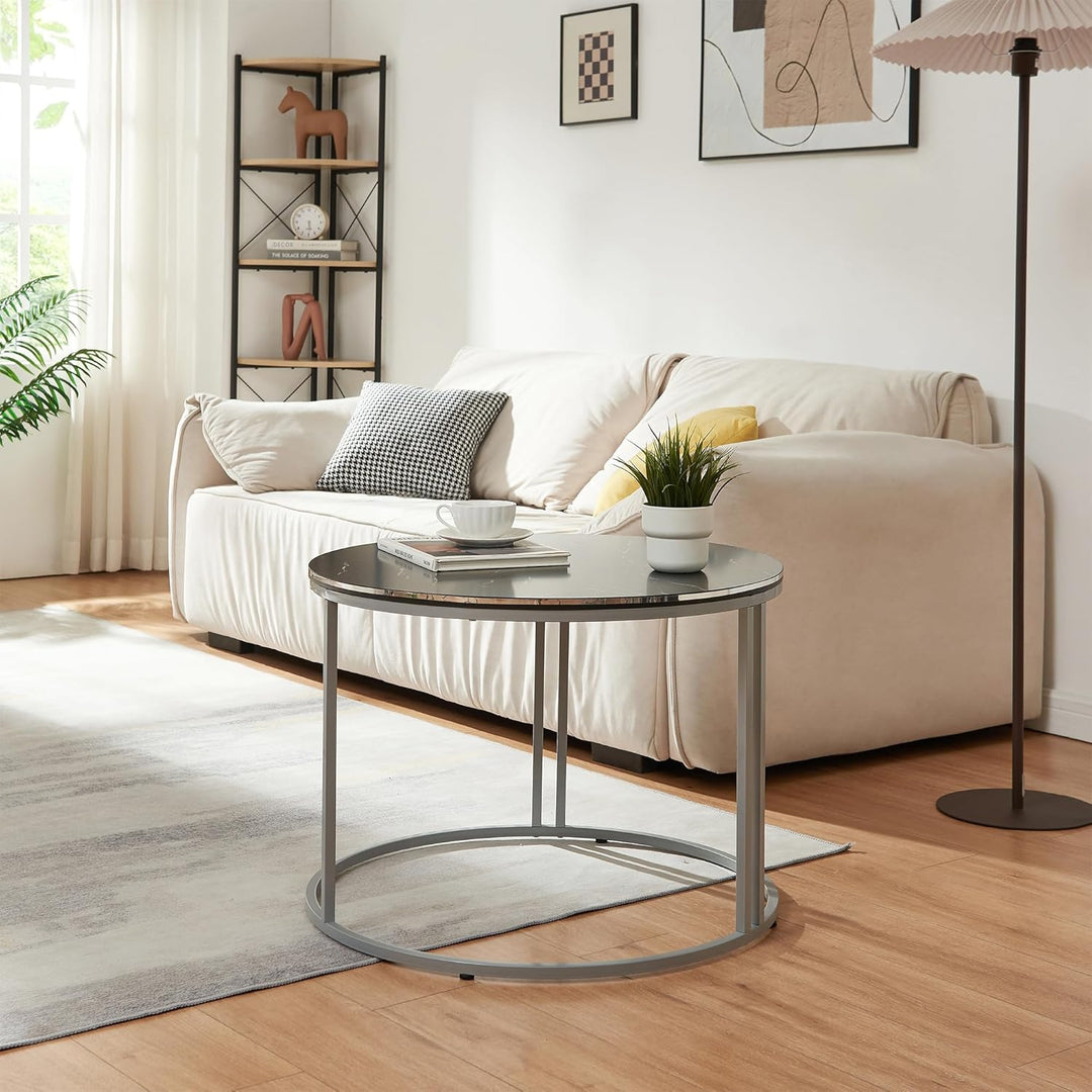 [en.casa] Couchtisch Aulum Beistelltisch 50 x 80 cm Kaffeetisch aus Spanplatte und Metall Sofatisch