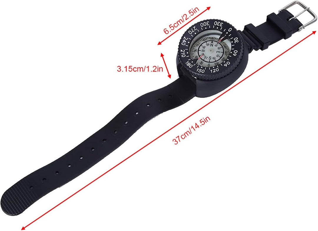 Dilwe Handgelenk Kompass, Wasserdicht Tauchkompass Scuba Tauch Kompass Outdoor Kompass für Survival,