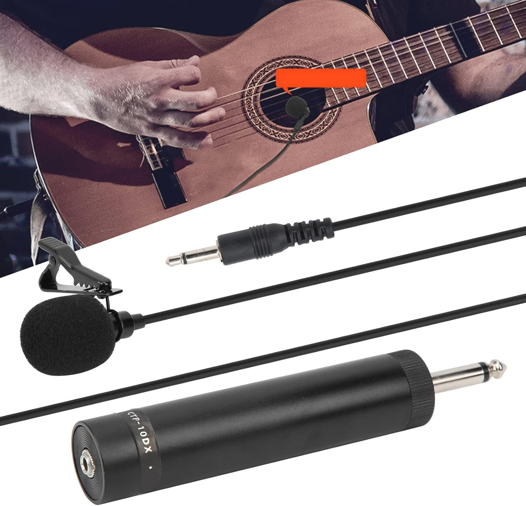 Lavalier-Mikrofon, Omnidirektional, Kabelgebunden, Saxophon-Ansteckmikrofon, Einfach Ansteckbar, Pro