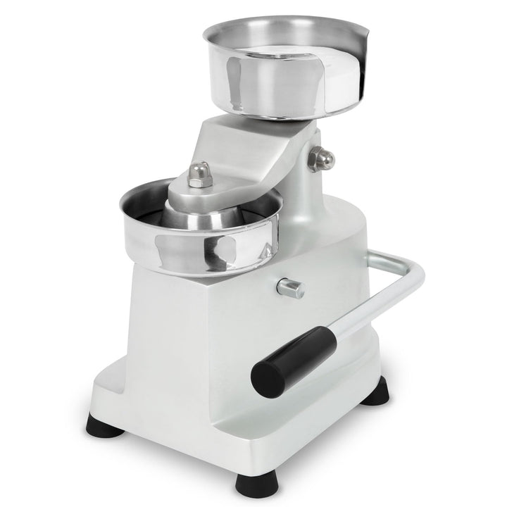 vertes Hamburgerpresse Burger Pattie Presse aus Edelstahl, Profi Produktion von Burger Patties mit 1