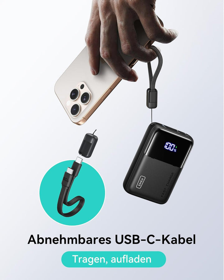 INIU Power Bank, 100W 25000mAh Powerbank Klein Aber Stark Phone & Laptop Externe Handyakkus USB C In