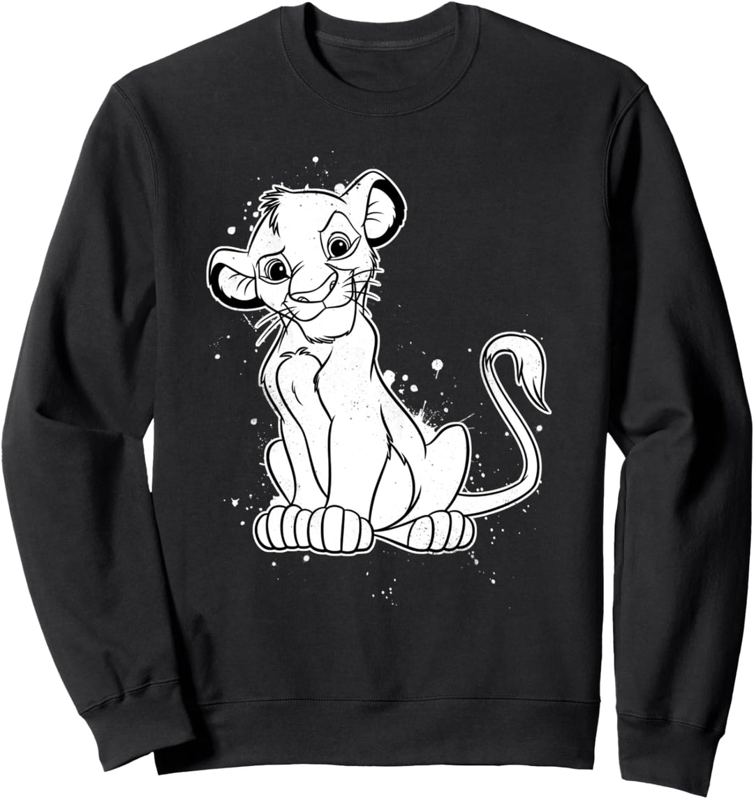 Disney Lion King SimbaSmirk Paint Splatter Sweatshirt