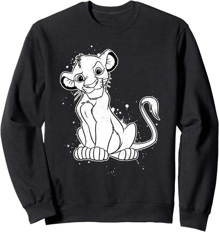 Disney Lion King SimbaSmirk Paint Splatter Sweatshirt