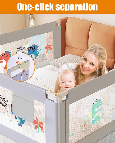 Baby Bettgitter Rausfallschutz Boxspringbett,Bettgitter 180 cm,Luftiges Netz, Kinderbett Kinderbetts