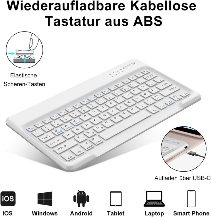 FOGARI Tastatur Hülle für Honor Pad 10 12.1 Zoll 2025 Con Magnetisch Abnehmbarer Tastatur und Soft T