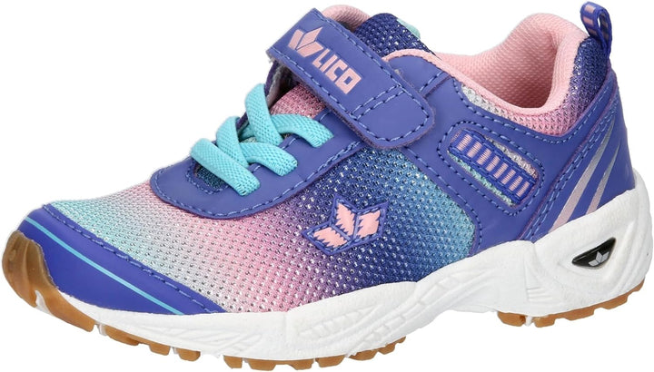 Lico Unisex Kinder Barney Vs Sneaker 27 EU Rosa Lila Türkis, 27 EU Rosa Lila Türkis