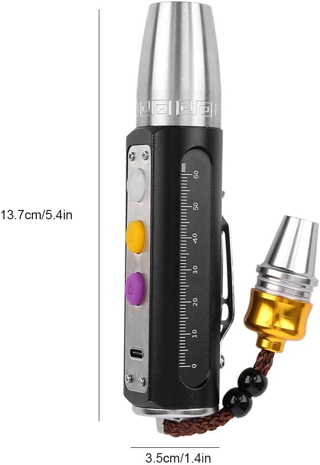 Yuehuamech Jade Appraisal Flashlight Portable 3 LEDs Expert Torch USB Rechargeable Jewelry Flashligh