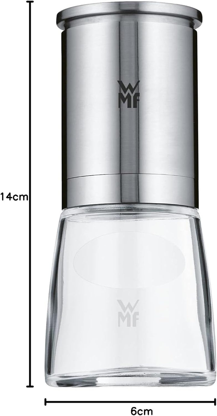 WMF De Luxe Salz und Pfeffermühle 14 cm, unbefüllt, Salzmühle, Pfeffermühle Keramikmahlwerk, Cromarg