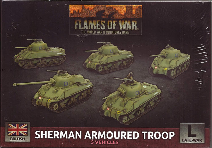 Flames of War FOW Sherman Armoured Troop BBX60
