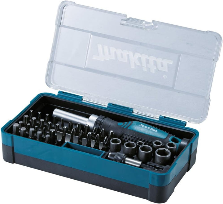 Makita E-10883 Werkzeugset 221tlg & Ratschen und Bit-Set 47-teilig, B-36170, Mehrfarbig Bundle mit B