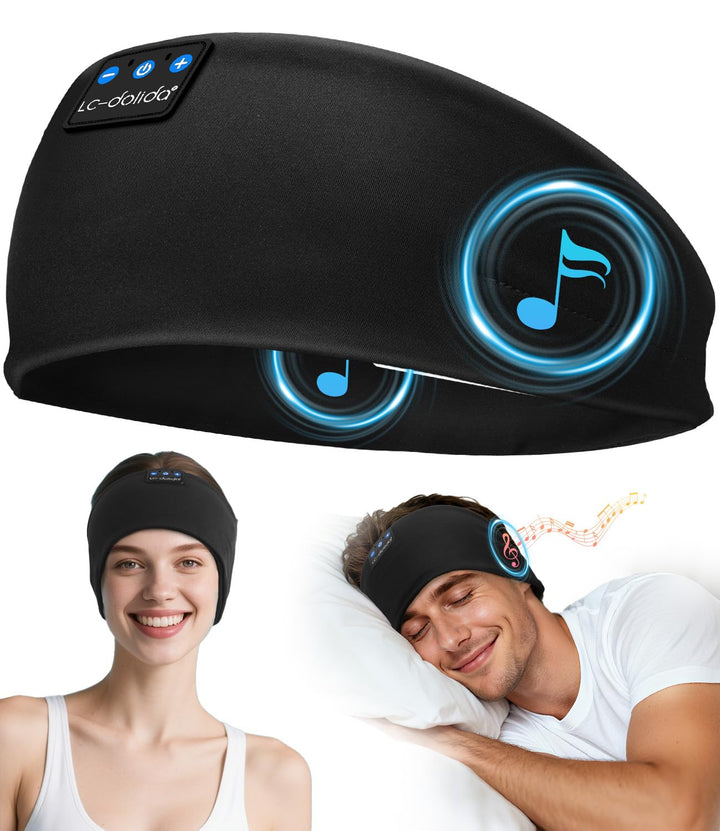 LC-dolida Schlafkopfhörer Bluetooth Stirnband Kopfhörer, Schlafkopfhörer Seitenschläfer Schlaf zum K