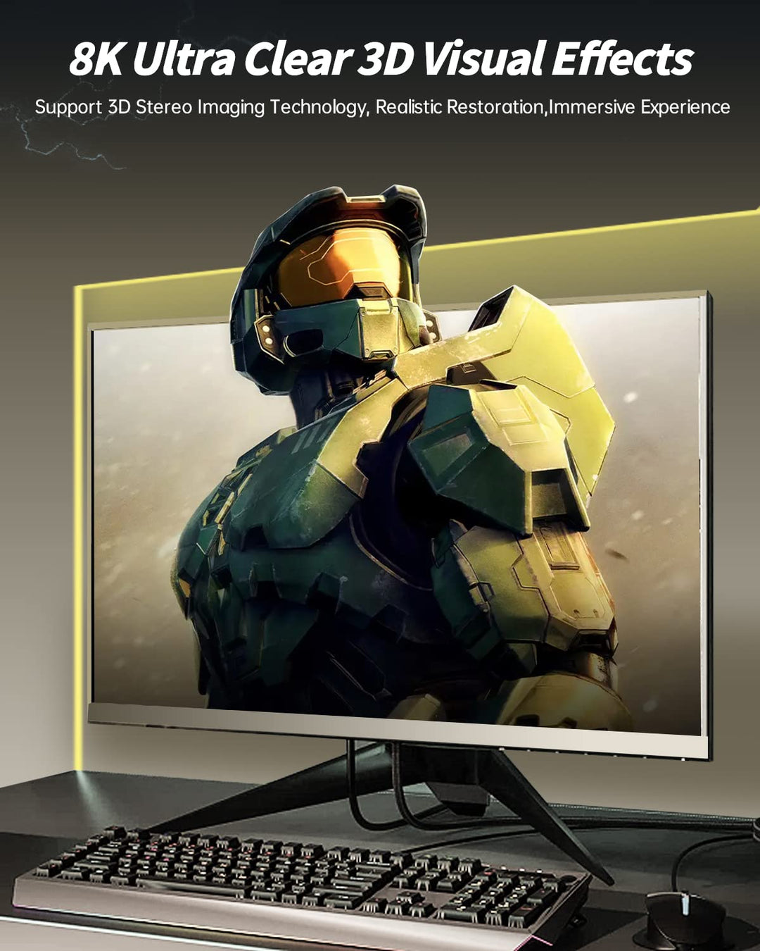 8K DisplayPort auf HDMI Kabel 1m - 8K@60Hz 4K@120/240Hz 2K@360/480Hz, Unidirektional Aktives DP 1.4