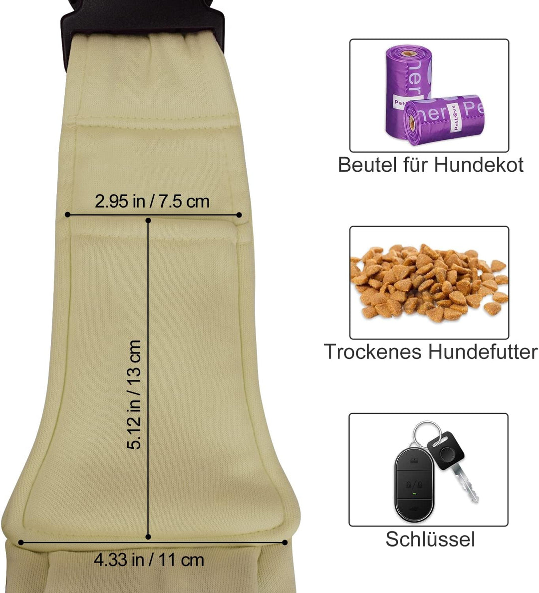 PETLOFT Tragetuch Hund, Reversibel Kleine Hundetrage, Einstellbar Pet Tragetuch, Freisprecheinrichtu