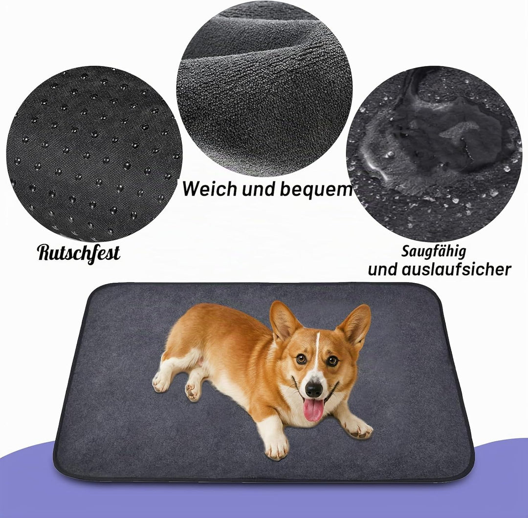 2 Stück Welpen Unterlagen, Welpenunterlagen Waschbar Puppy Pads Reusable Trainingspads für Hunde Was