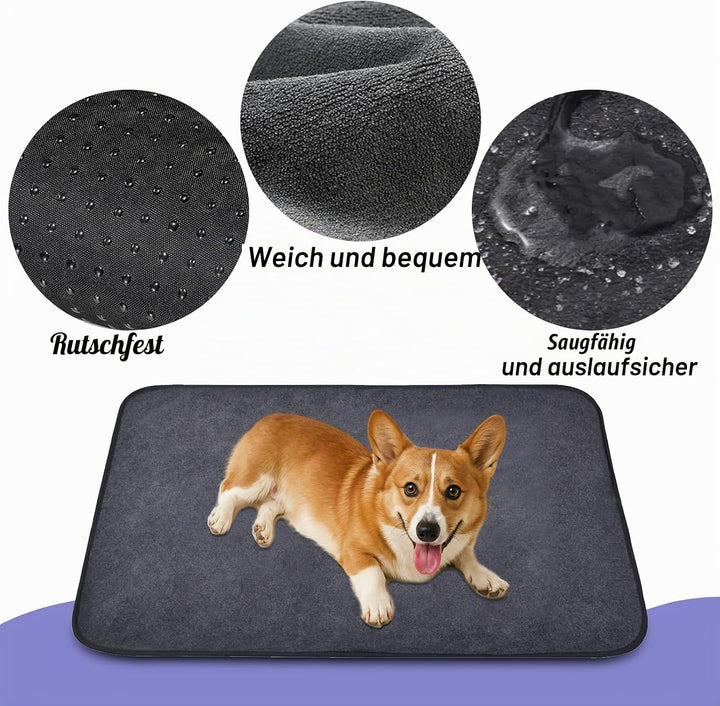 2 Stück Welpen Unterlagen, Welpenunterlagen Waschbar Puppy Pads Reusable Trainingspads für Hunde Was
