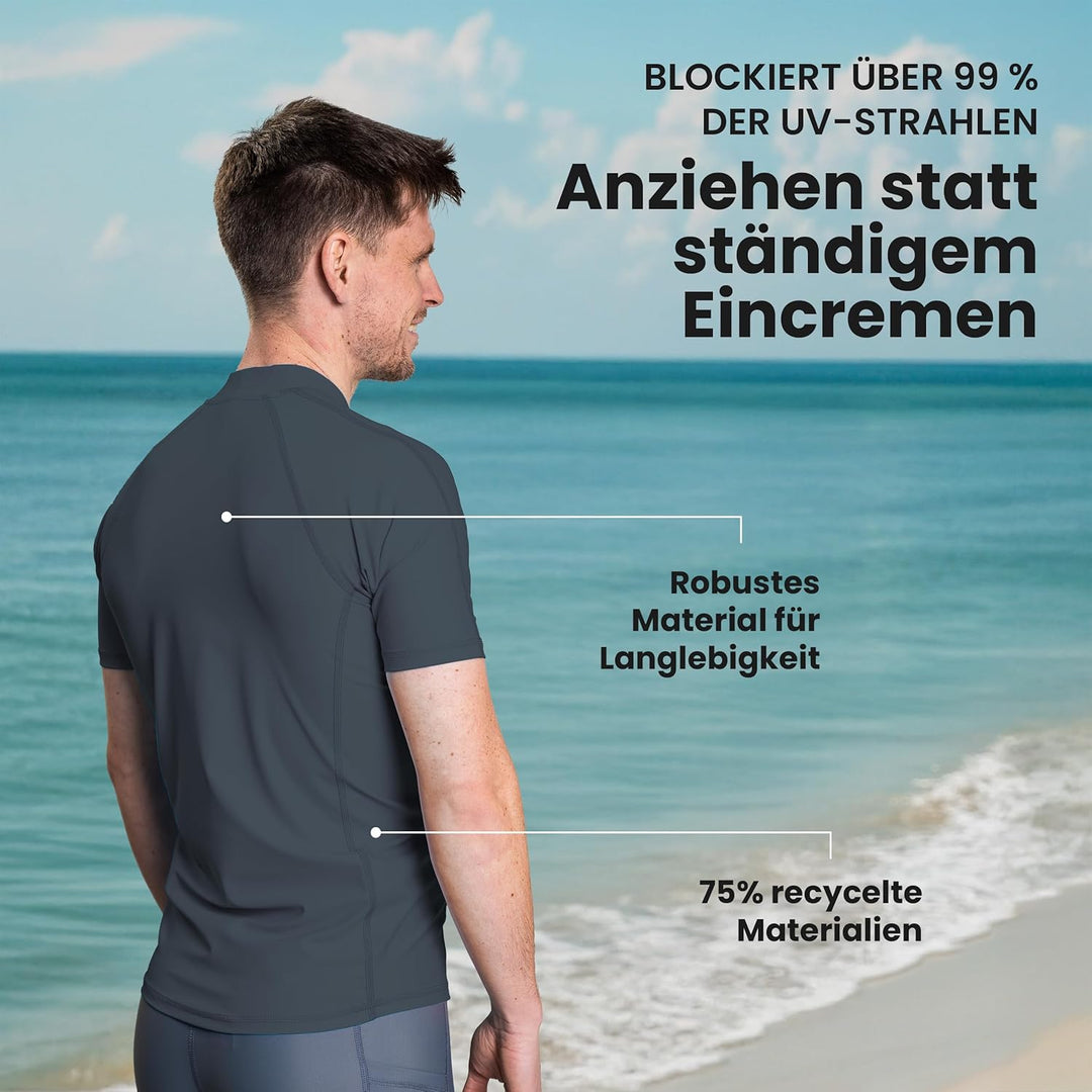 iQ-UV Shirt Herren Slim Fit Grau (Ash) S, Grau (Ash) S