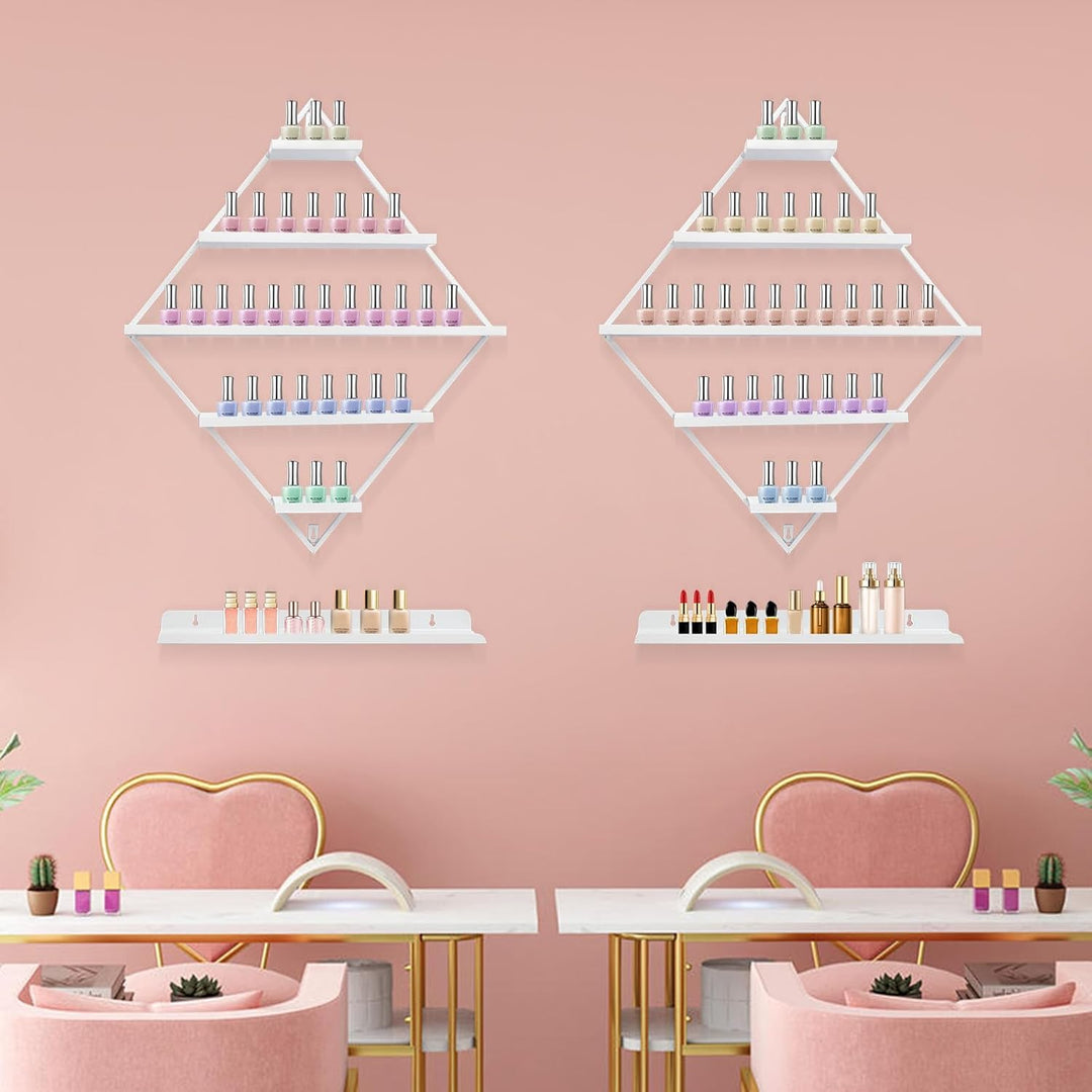 5 Ebenen Rhombus Nagellack Organizer Regal Display, Nagellack Regal, Wandregal Nagellackständer, Met