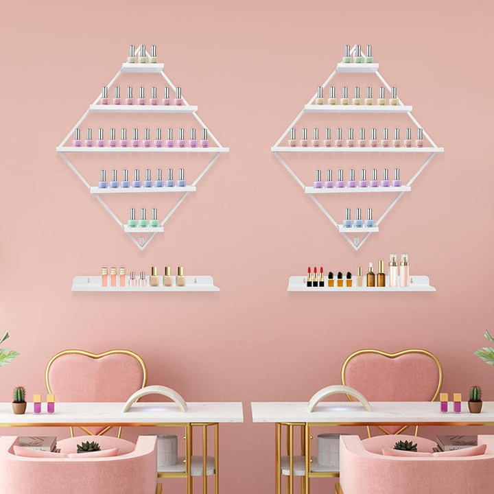 5 Ebenen Rhombus Nagellack Organizer Regal Display, Nagellack Regal, Wandregal Nagellackständer, Met