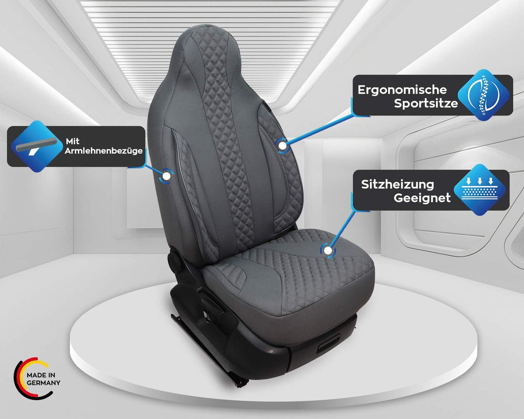 BREMER SITZBEZÜGE Mass Piloten Schonbezüge Sitzbezüge kompatibel mit Wohnmobil Ducato Weinsberg Adri