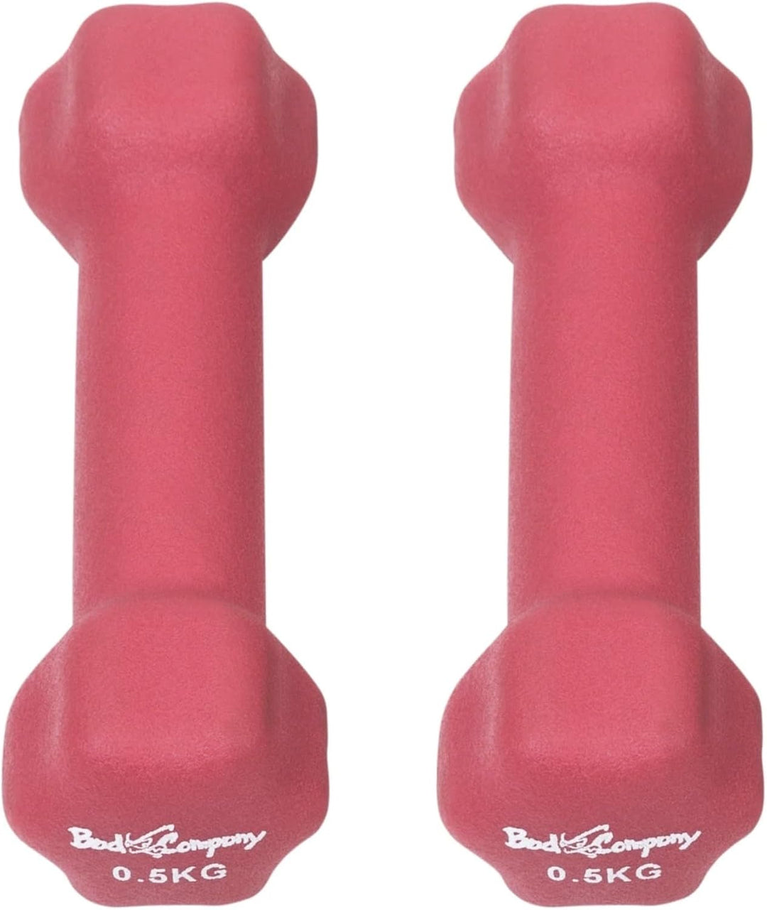 Bad Company Neopren Hanteln 0,5kg bis 5kg farbig I Kleine Hantel gummiert für Fitness Gymnastik Aero