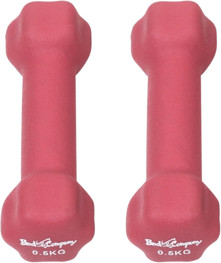 Bad Company Neopren Hanteln 0,5kg bis 5kg farbig I Kleine Hantel gummiert für Fitness Gymnastik Aero