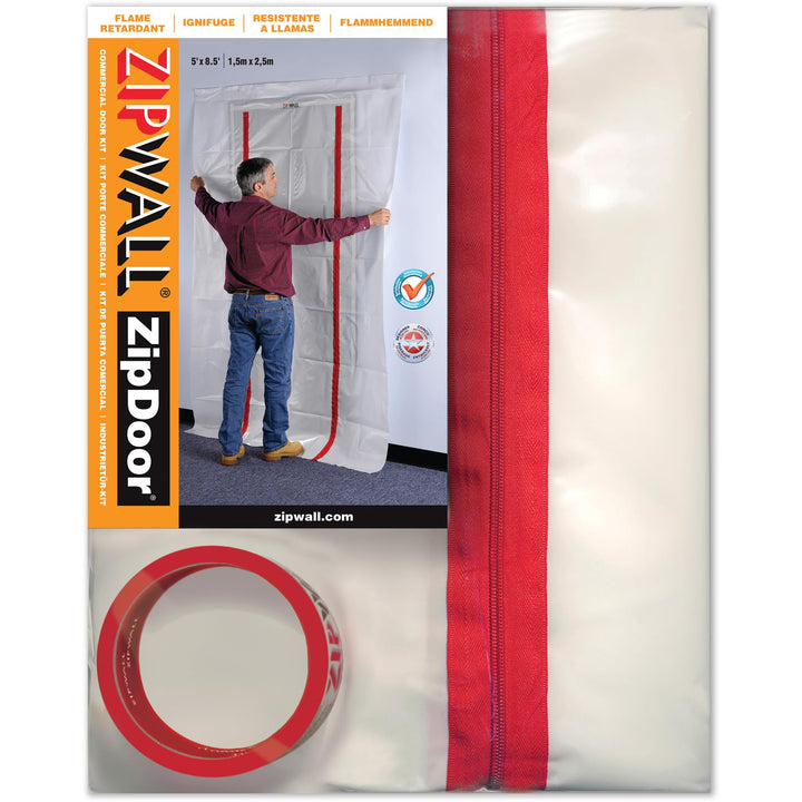 Zipwall ZDC ZipDoor Türen-Set für Staubkontrolle, ZDC Kit für Geschäftstüren, Kit für Geschäftstüren