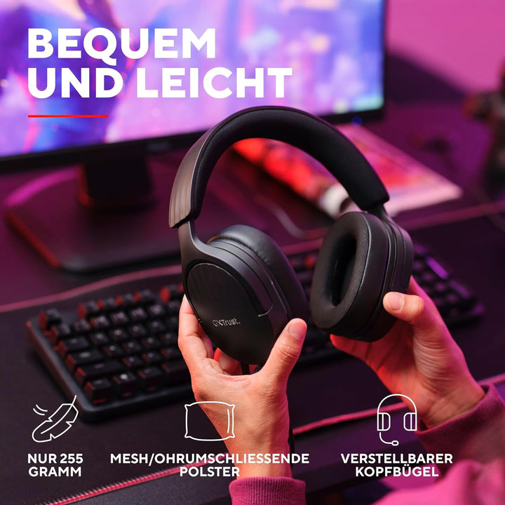 Trust Gaming GXT 489 Fayzo Gaming Headset, 85% Recyclingkunststoff, für PC, PS5, PS4, Xbox Series X|