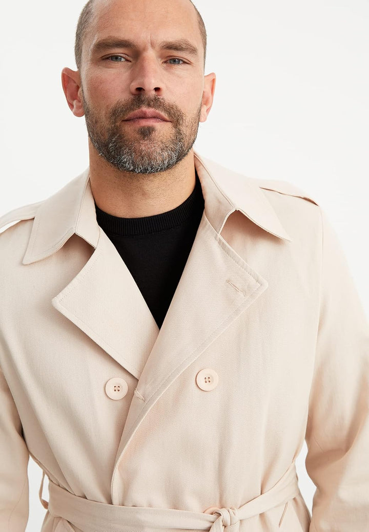 Leif Nelson Trenchcoat Herren kurze Jacke Kurzmantel Halbmantel Business Übergangsjacke Männer Lange