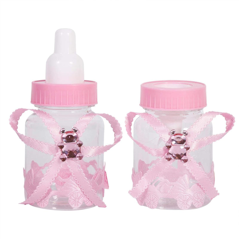 MOUMOUTEN Baby Süssigkeitsflaschen, 50 Stück Mini Baby Shower Babyflasche Süssigkeiten Geschenkbox m