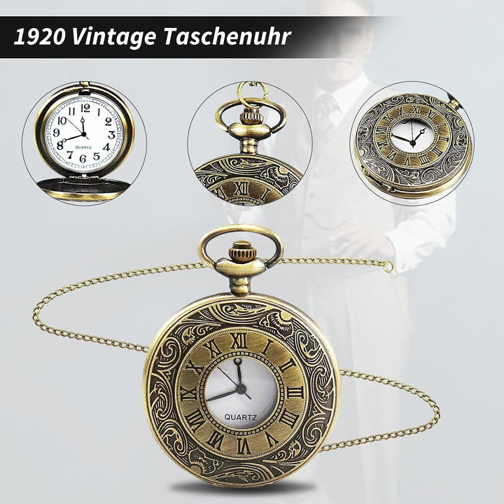Grantop 1920er Herren Outfit Gatsby Gangster Kostüm Kleidung, 1920er Herren Zubehör Gatsby Gangster