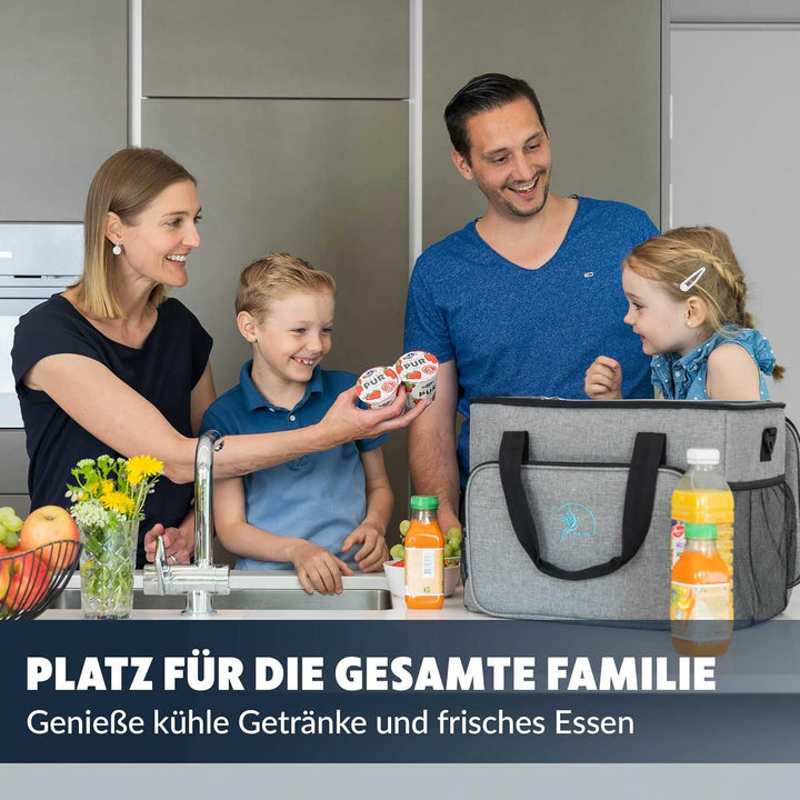Obics Kühltasche klein 20L & Gross 30L, Kühlbox faltbar mit Flaschenöffner Lunchtasche Herren - lang