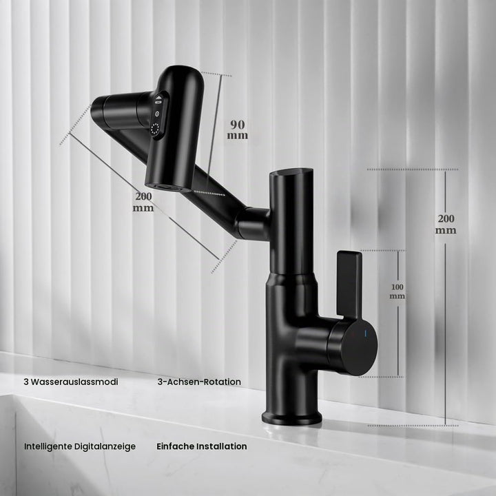 Smart Temperature Bathroom Wasserhahn, Einhebel-Badezimmer-Wasserhahn, Waschbeckenarmatur, Küchenarm