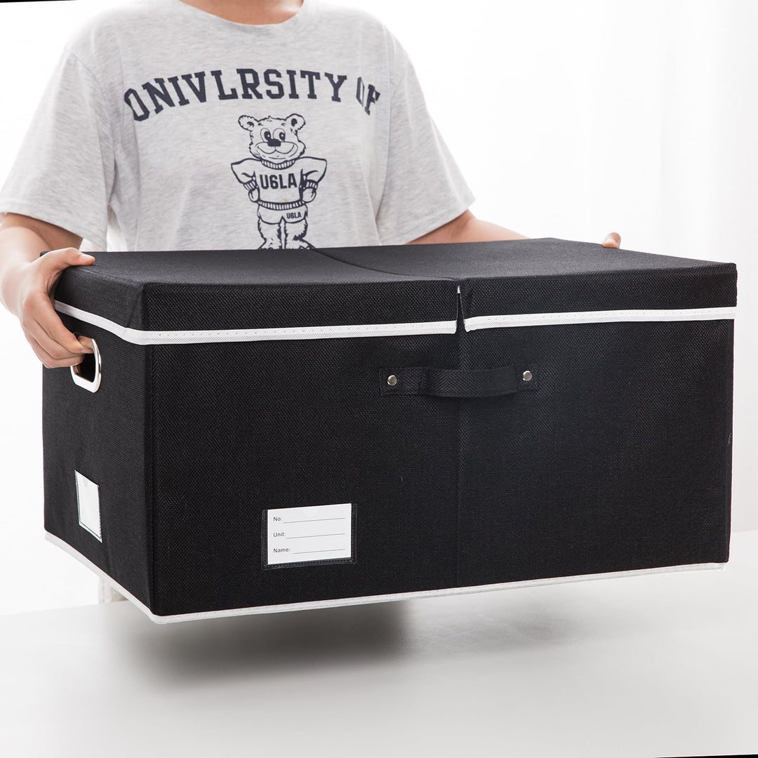 PRANDOM Aufbewahrungsbox mit Deckel Gross,Faltbarer Aufbewahrungsboxen, Aufbewahrungskorb mit Griff,