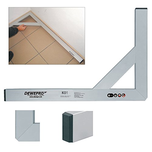 DEWEPRO® Premium Aluminium Bauwinkel 90° - Winkel - Maurerwinkel - Messwinkel - Profilwinkel - Aluwi