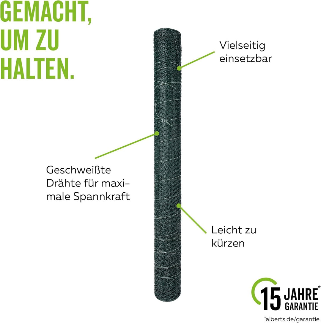 Alberts 614195 Sechseckgeflecht | verschiedene Längen und Höhen - wahlweise in verschiedenen Farben